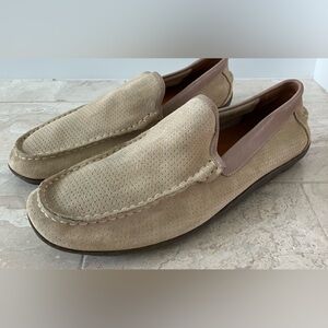 Tommy Bahama Suede Leather Naples Venetian Perforated Loafers SZ 11 M